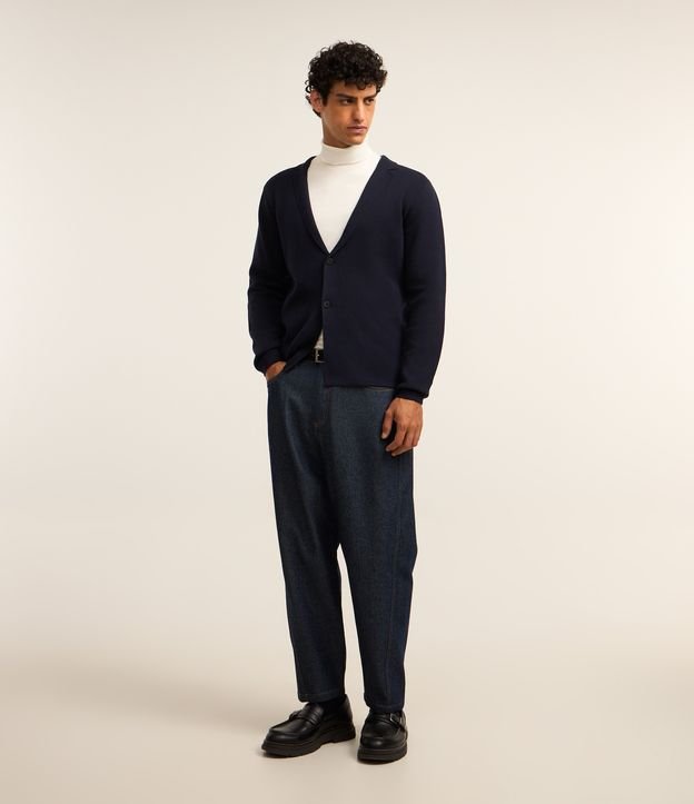 Blazer em Algodão com Gola Lapela