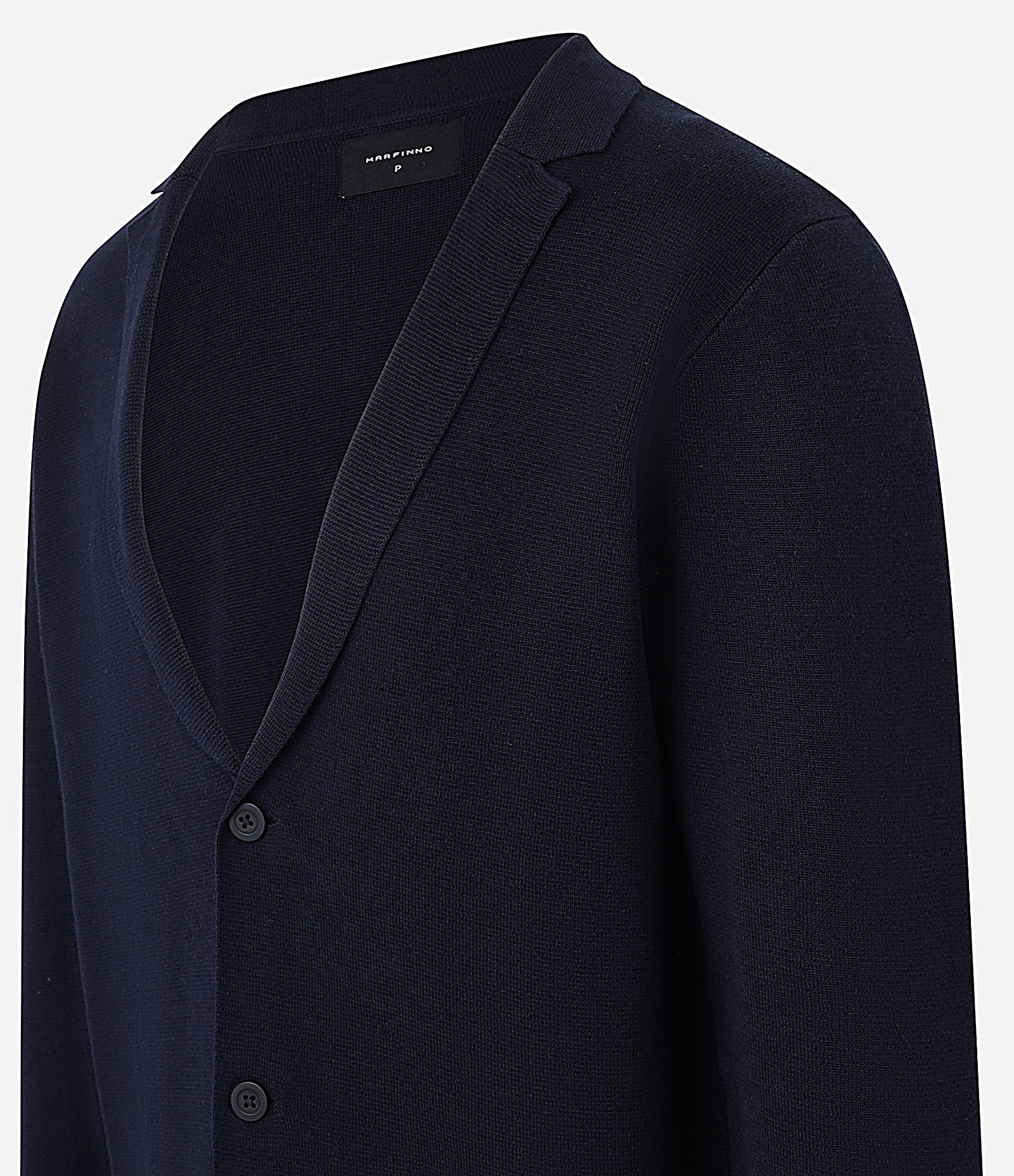 Blazer em Algodão com Gola Lapela Azul Marinho 5