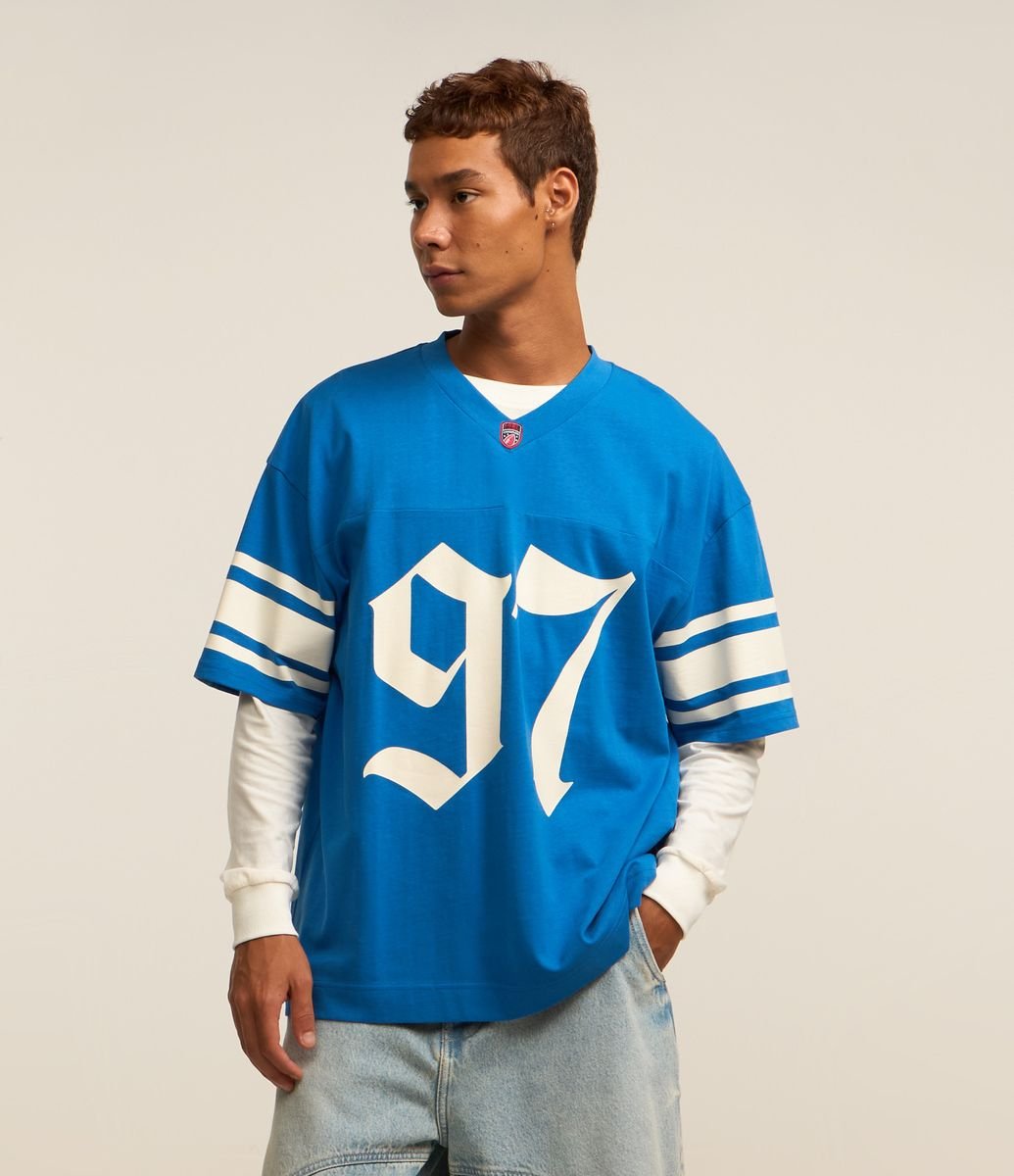 Camiseta Overboxy Sportcore Futebol Americano Azul