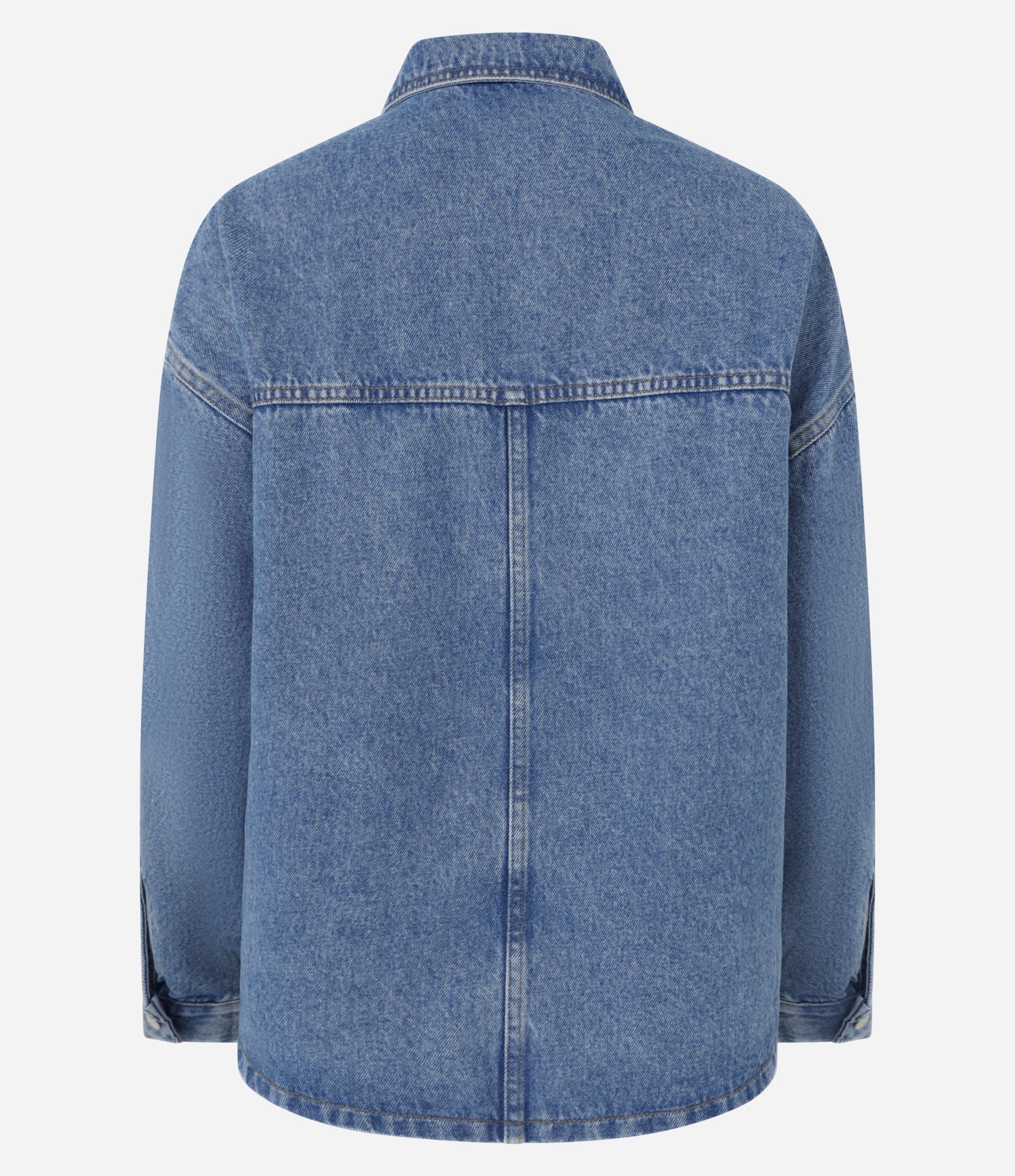 Jaqueta Trucker em Jeans com Bolsos Azul 2