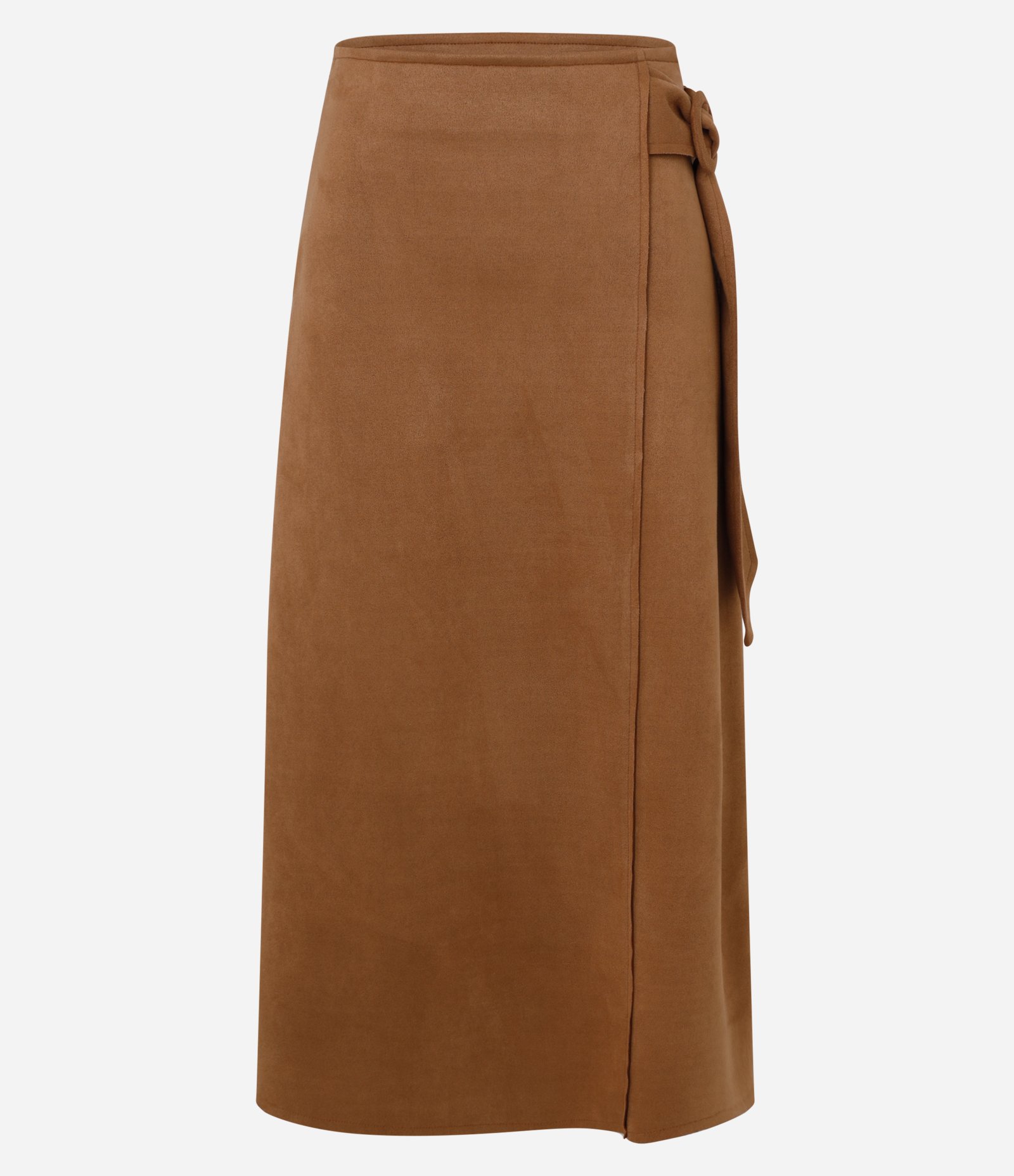 Saia Midi em Malha Suede com Detalhe Fivela Lateral 5