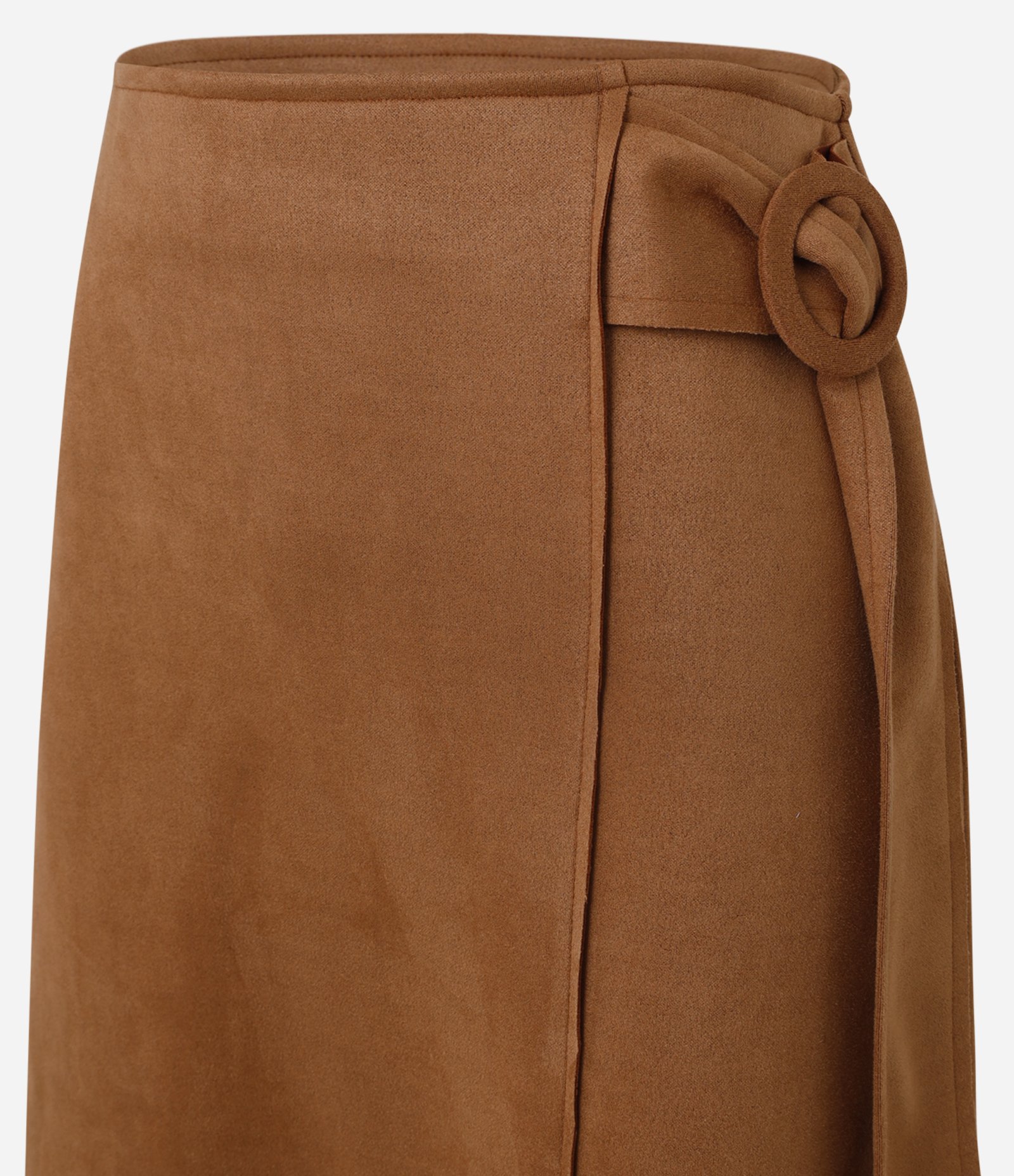 Saia Midi em Malha Suede com Detalhe Fivela Lateral 6