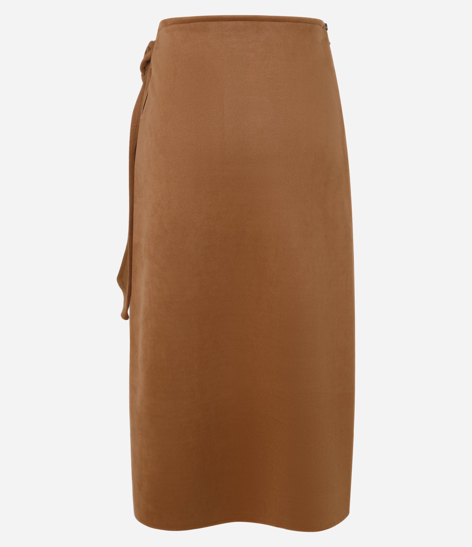 Saia Midi em Malha Suede com Detalhe Fivela Lateral 7