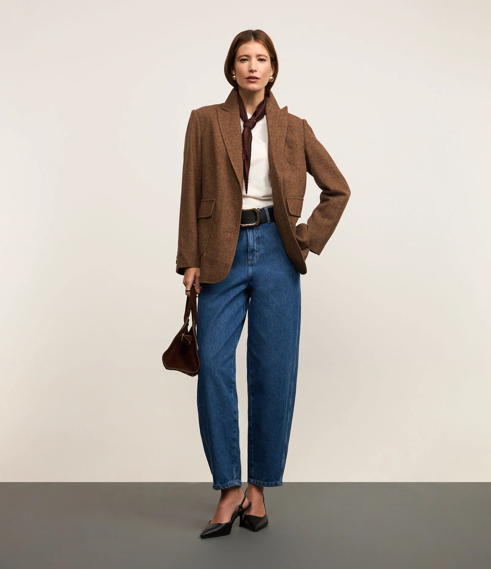 Calça Baggy em Jeans com Lateral Transpassada Azul 1