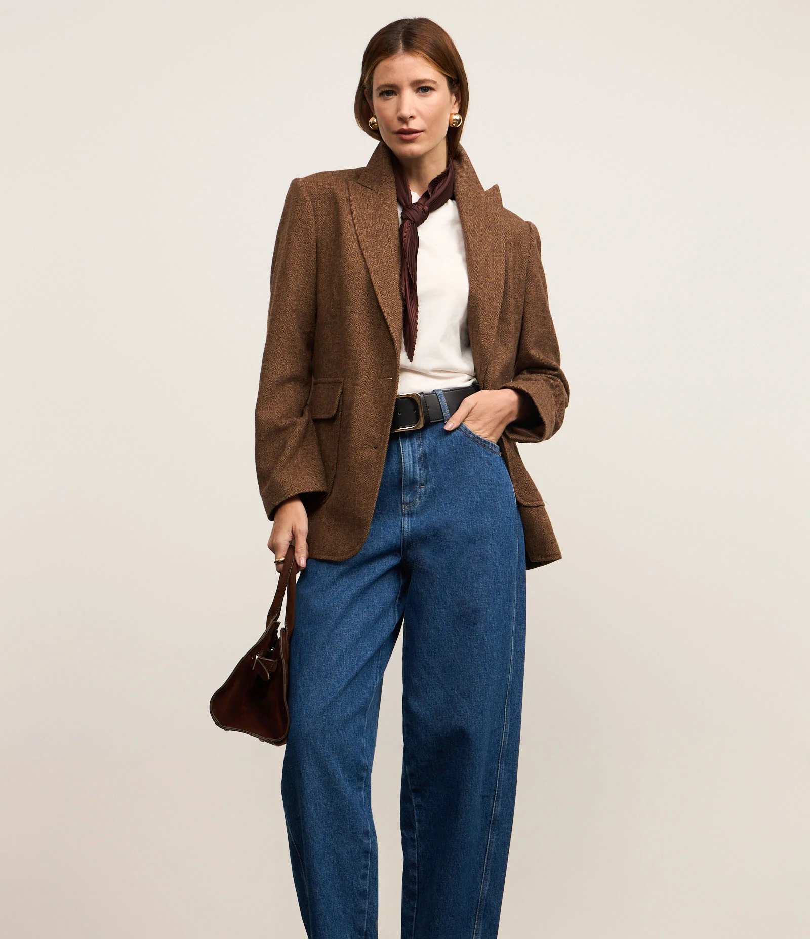 Calça Baggy em Jeans com Lateral Transpassada Azul 2