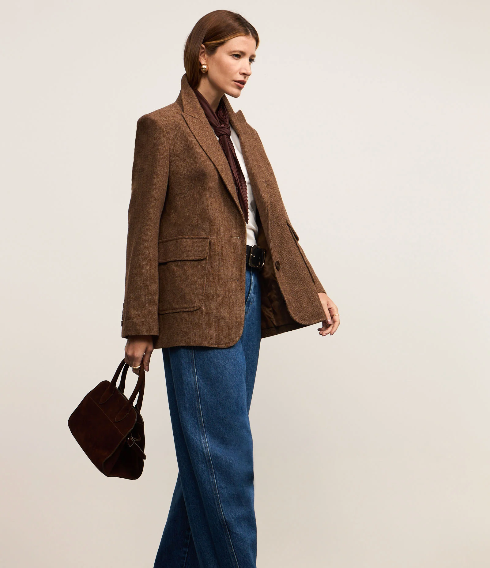 Calça Baggy em Jeans com Lateral Transpassada Azul 4