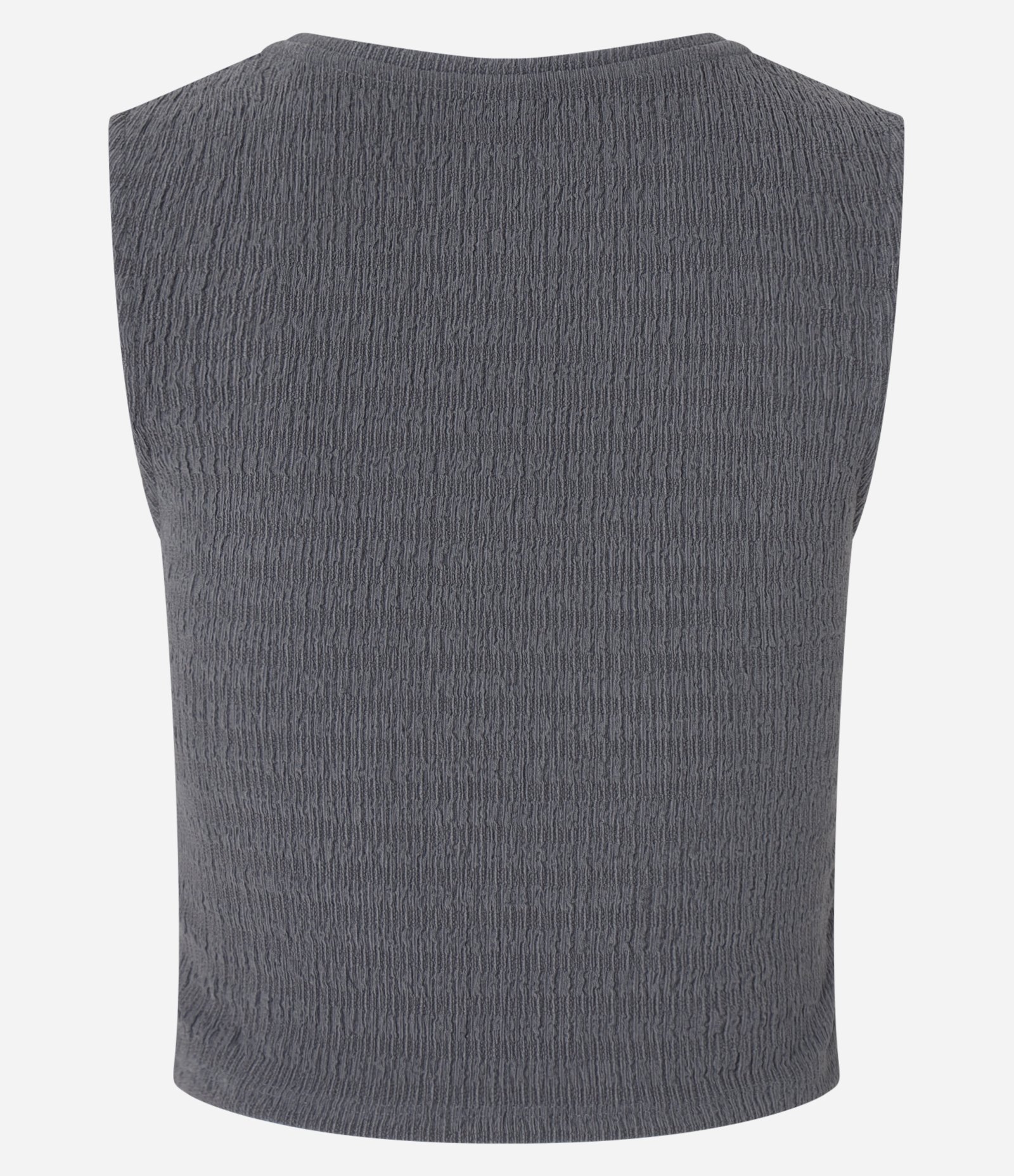 Blusa Texturizada com Franzidos Laterais Cinza 6