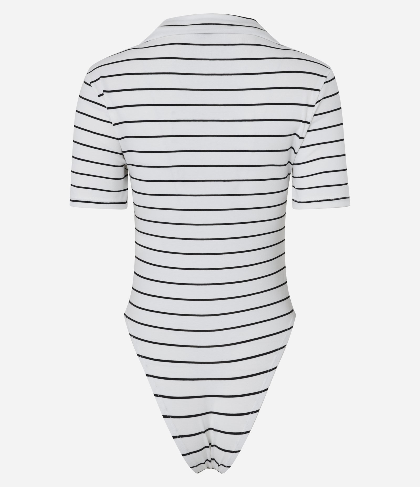 Body em Ribana Listrada com Gola Polo Branco 7