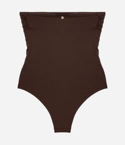 Maiô Sem Alça com Leve Franzido Lateral