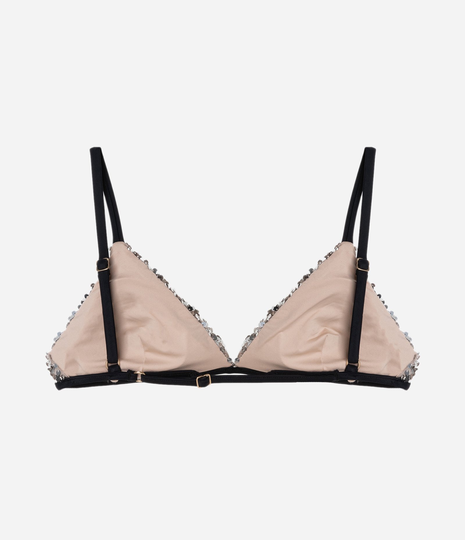 Biquíni Top Triângulo Fixo em Paetê Prata 6