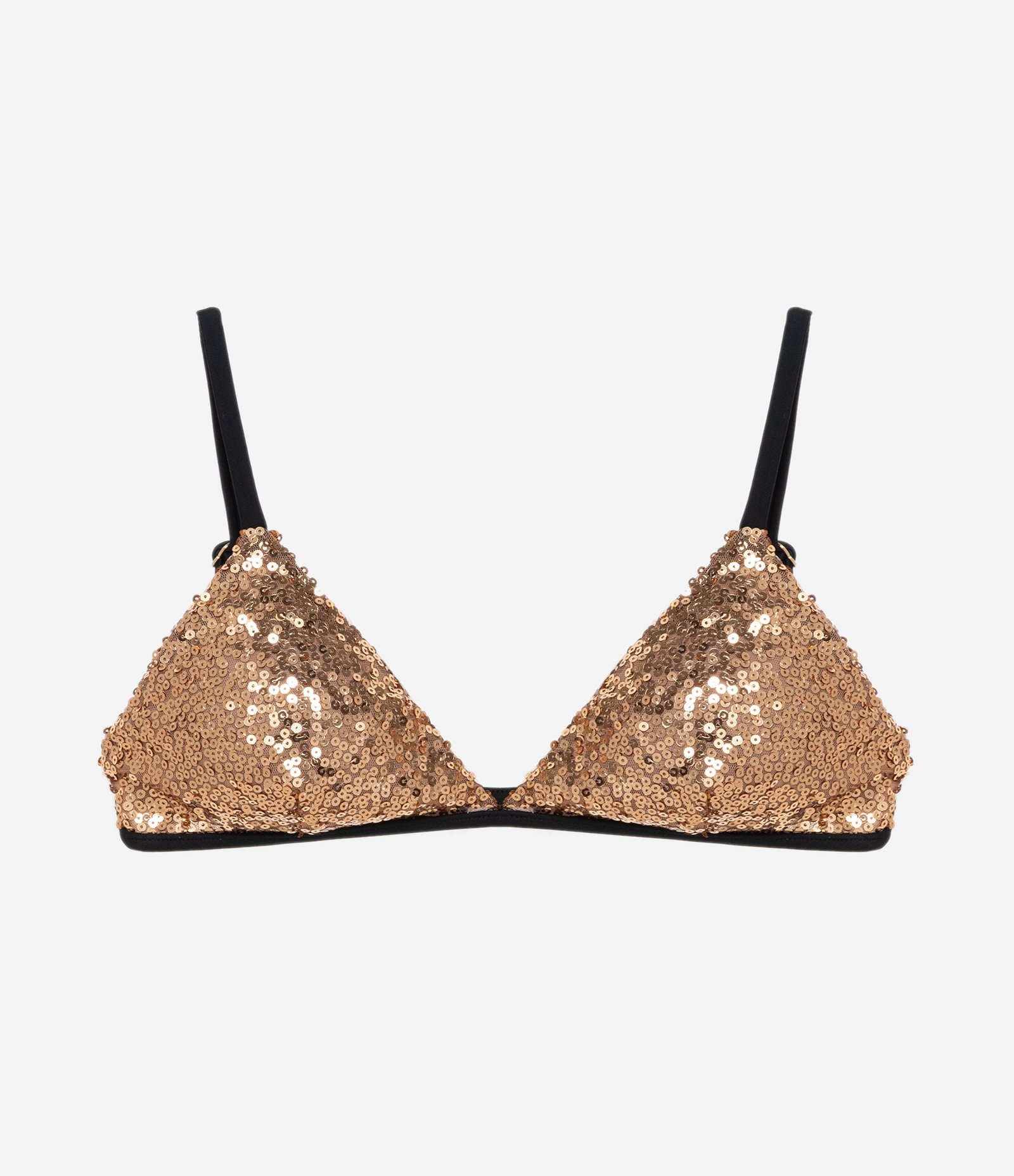 Biquíni Top Triangulo Fixo de Paetê Dourado 5