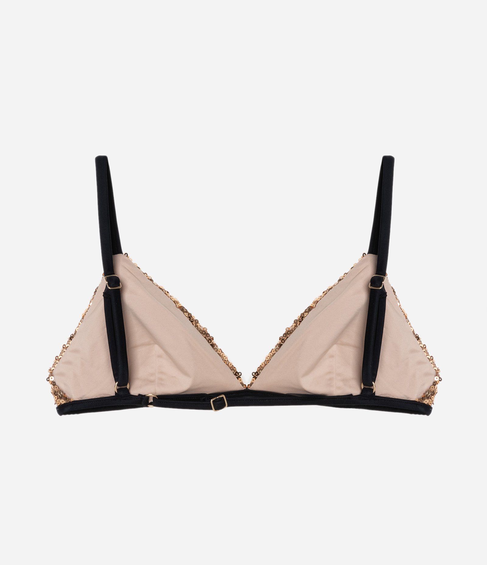 Biquíni Top Triangulo Fixo de Paetê Dourado 6