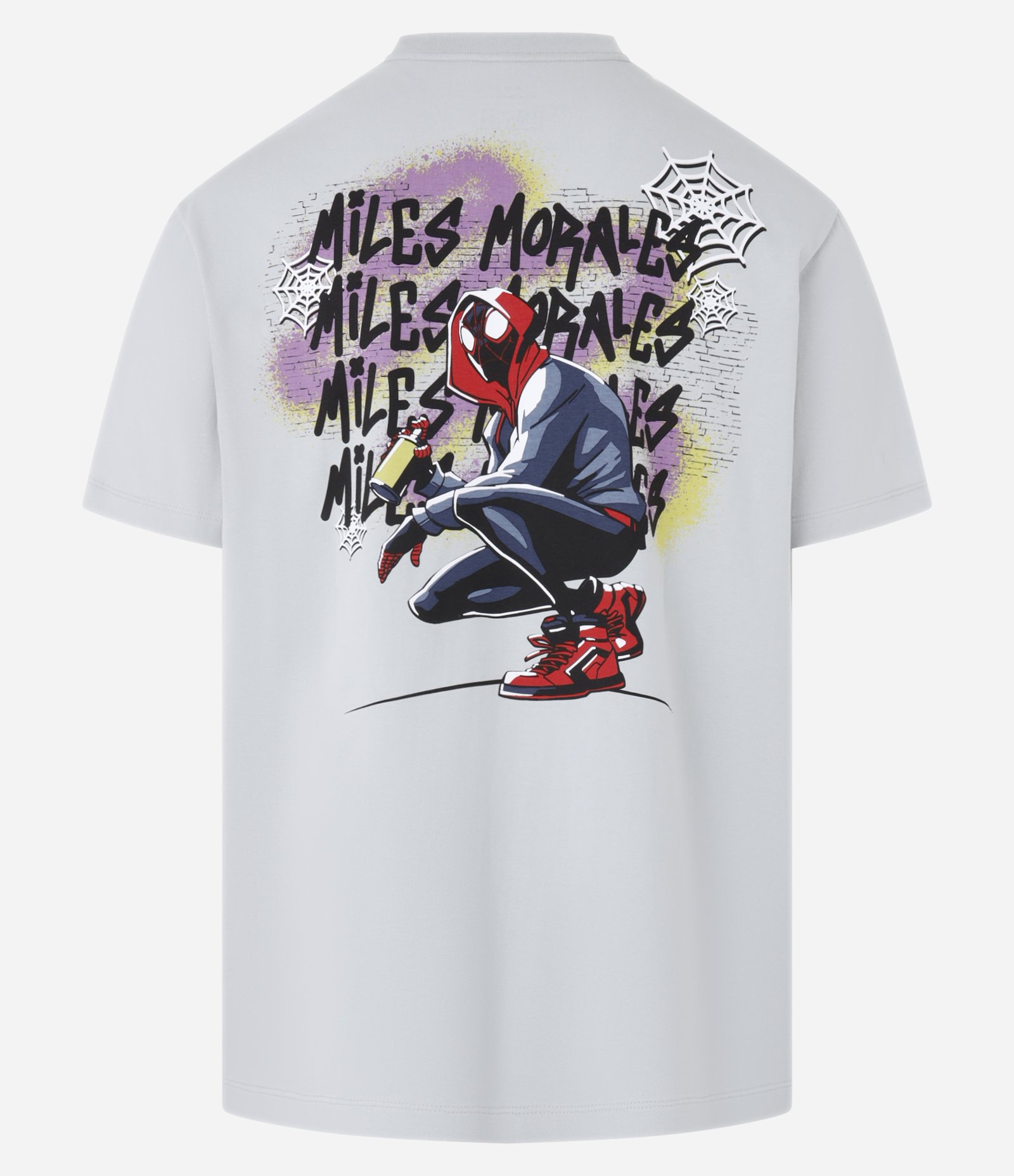 Camiseta Comfort em Algodão com Estampa Homem Aranha Branco 6