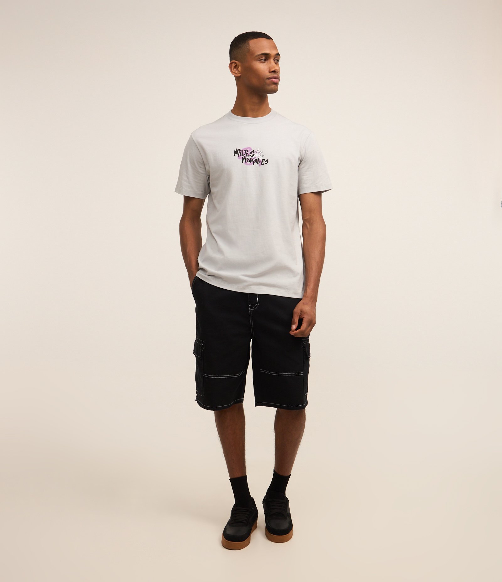 Camiseta Comfort em Algodão com Estampa Homem Aranha Branco 3