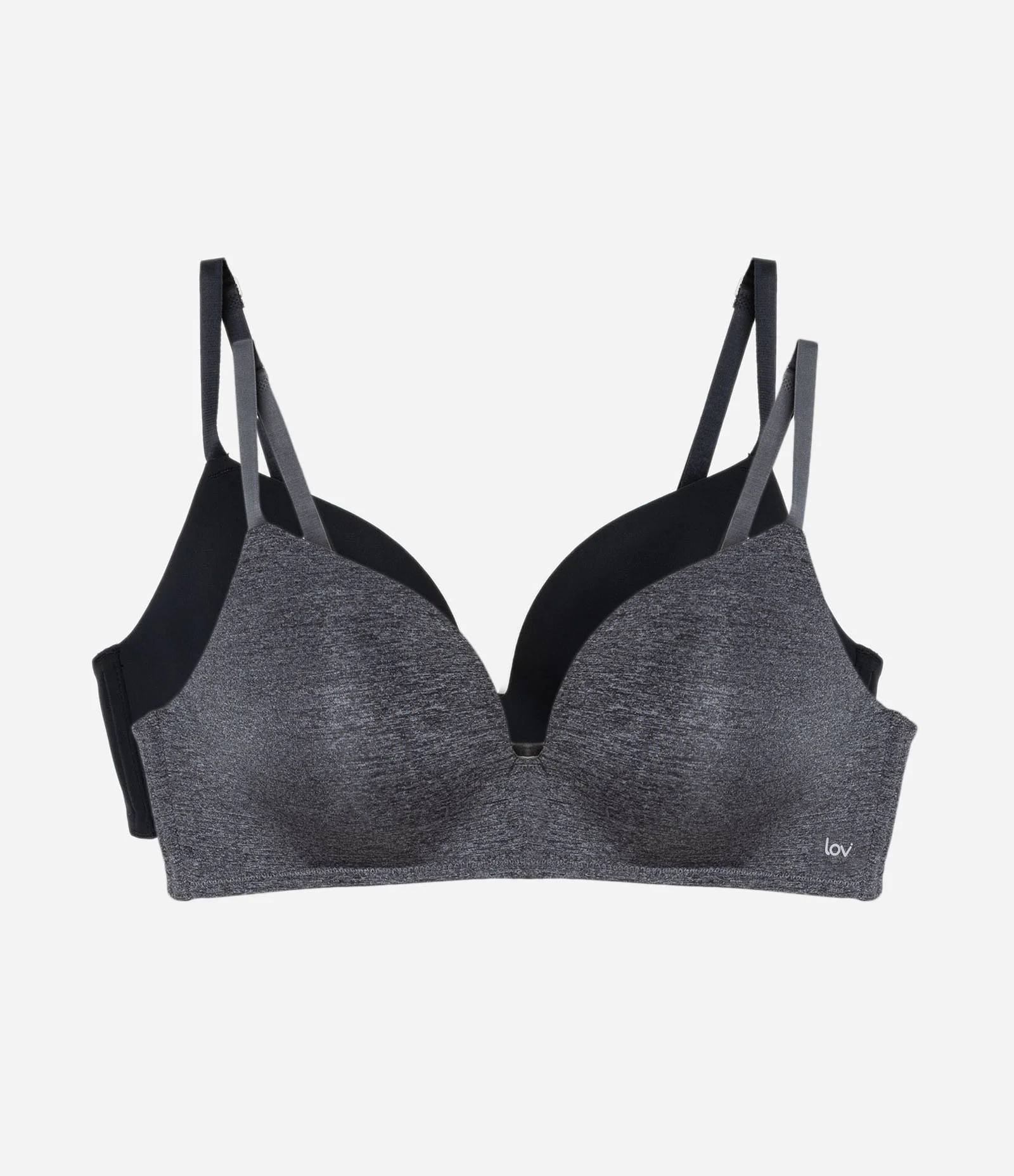 Kit 02 Sutiãs Triangulo em Microfibra Leve Multicores 1