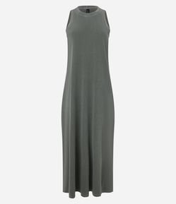 Vestido T-shirt New Midi em Algodão Estonado