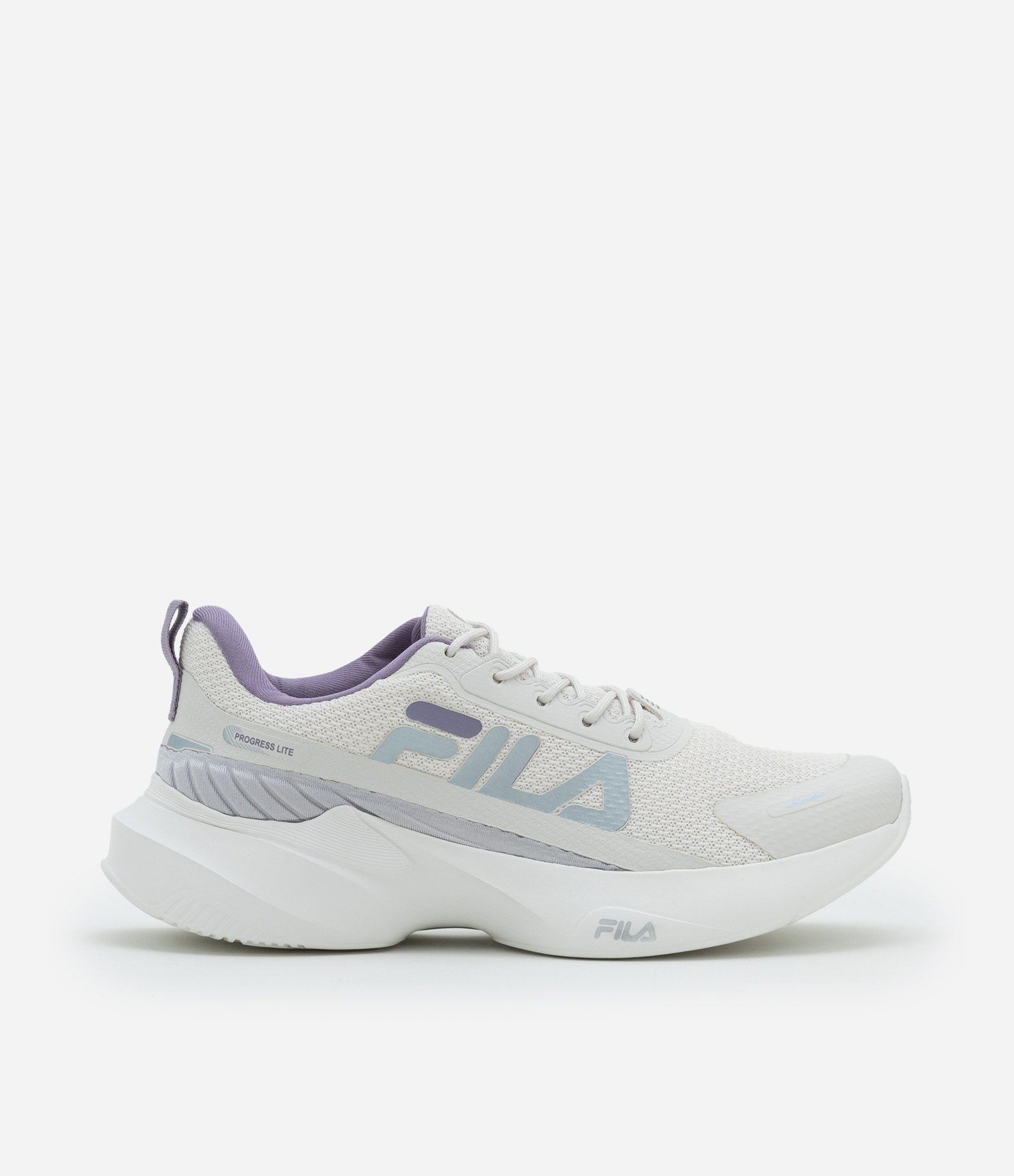 Tênis Jogging Esportivo com Recorte Contrastante FILA Branco 1