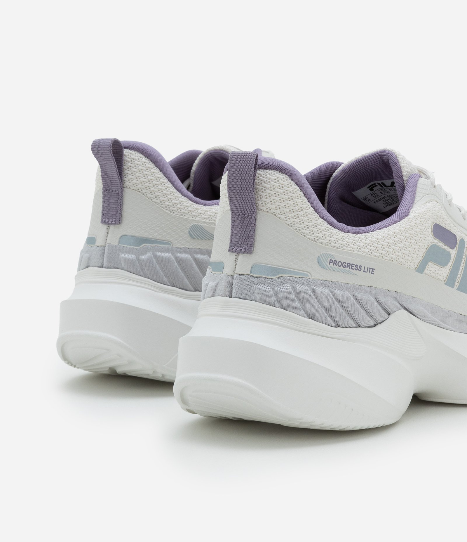 Tênis Jogging Esportivo com Recorte Contrastante FILA Branco 5