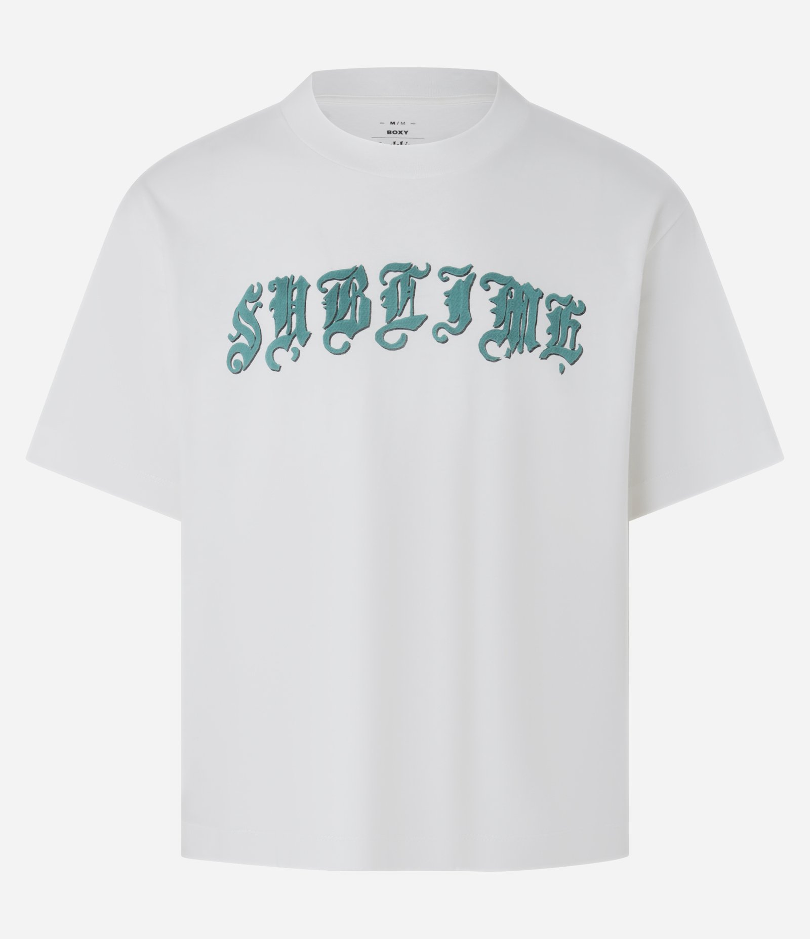 Camiseta Boxy em Algodão com Estampa Sublime Branco 1