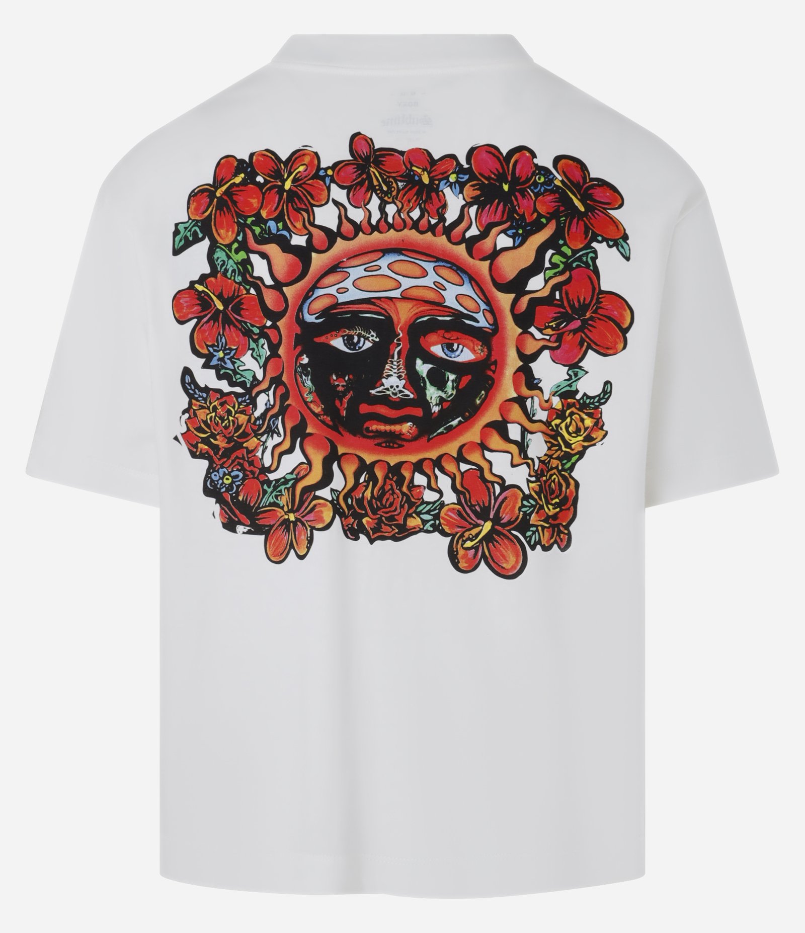 Camiseta Boxy em Algodão com Estampa Sublime Branco 2