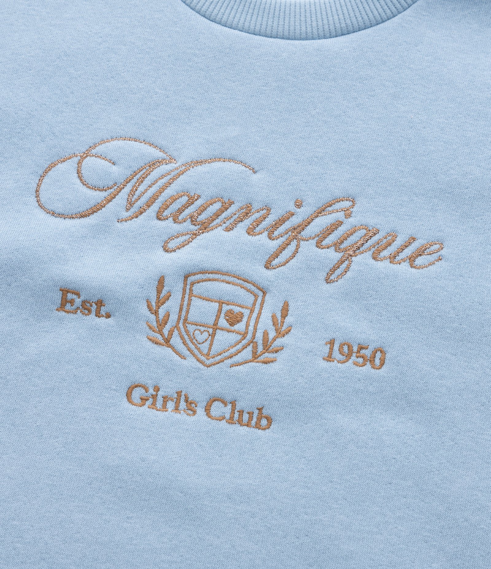 Casaco Infantil com Barra Diferenciada e Lettering Magnifique - Tam  5 a 14 Anos Azul 7