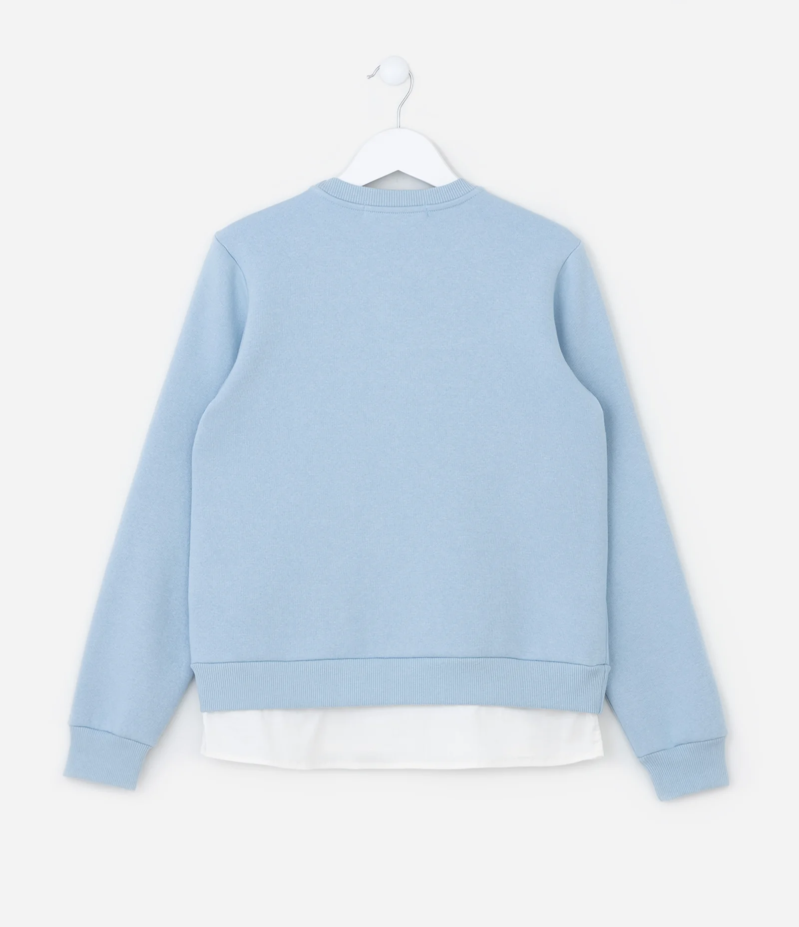 Casaco Infantil com Barra Diferenciada e Lettering Magnifique - Tam  5 a 14 Anos Azul 2