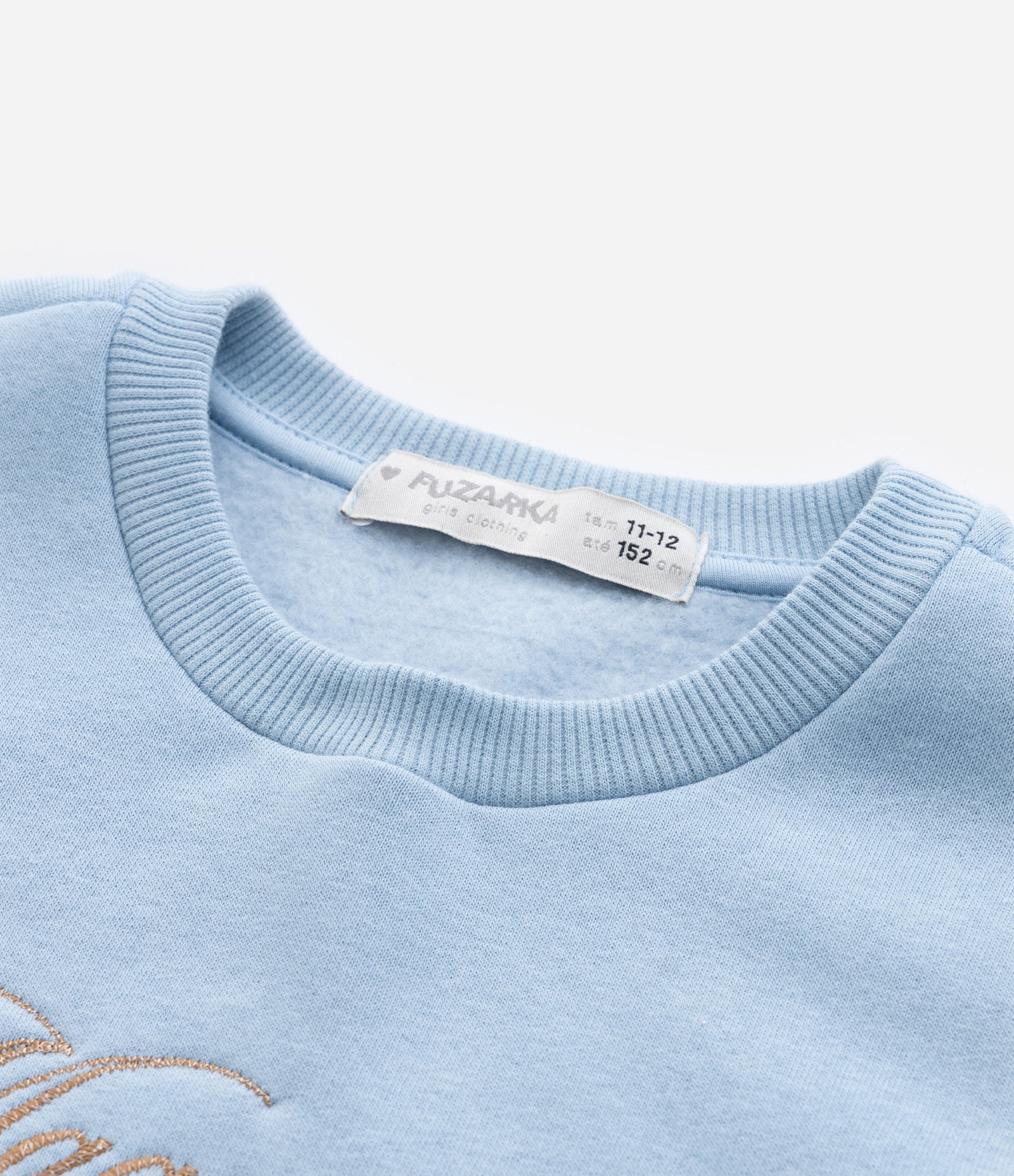 Casaco Infantil com Barra Diferenciada e Lettering Magnifique - Tam  5 a 14 Anos Azul 4