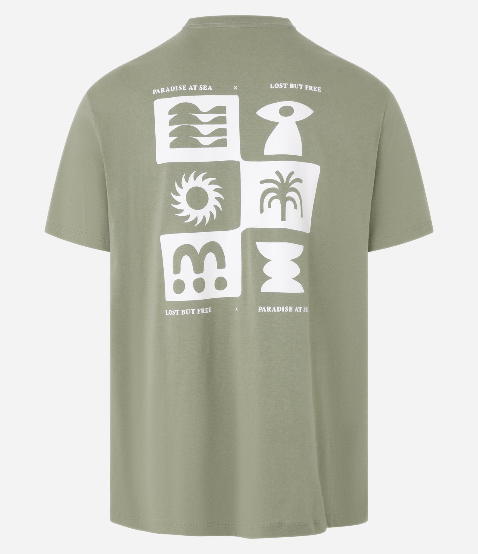 Camiseta Comfort em Algodão com Estampa Ícones em Quadrados Verde 6