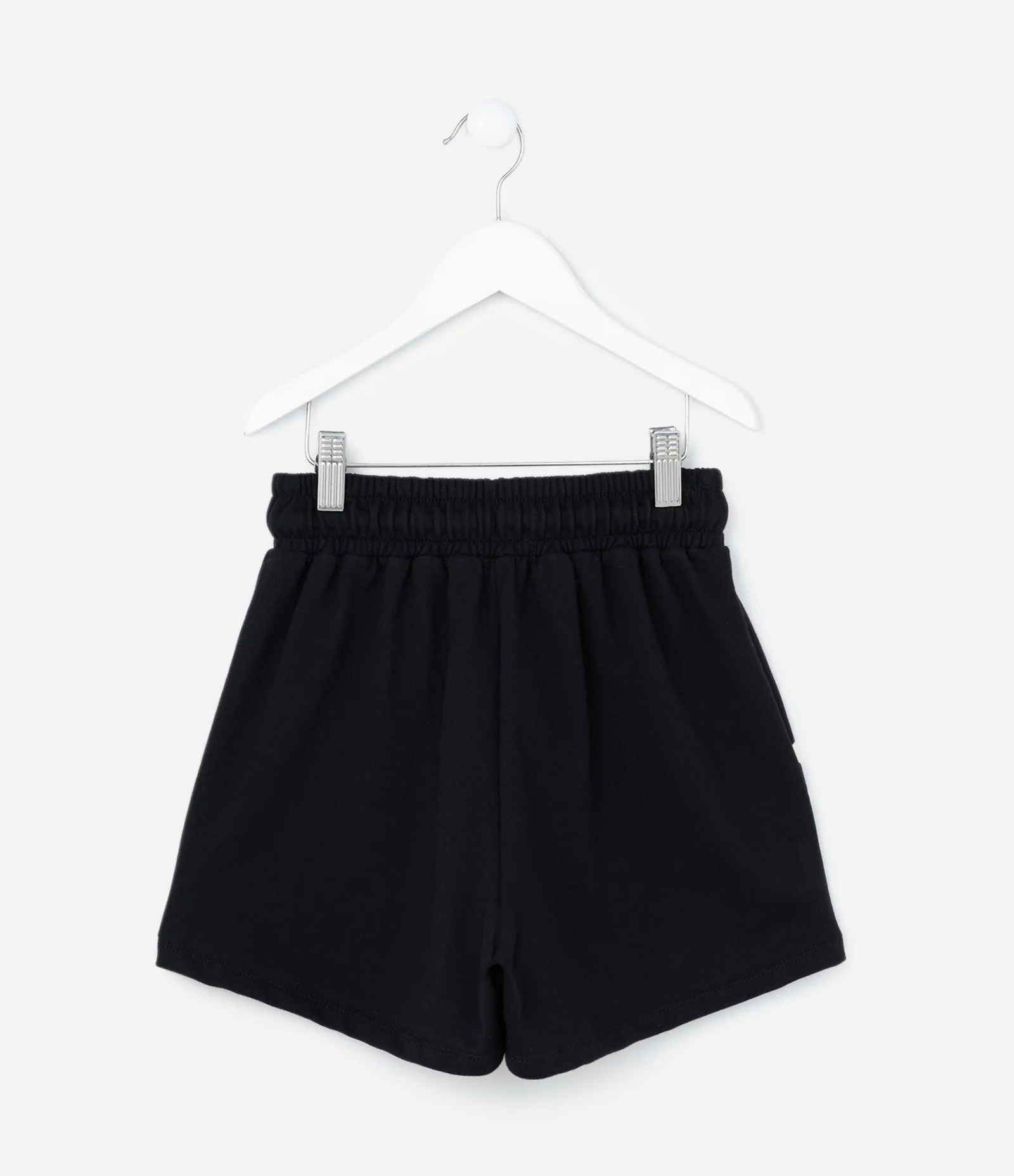 Short Infantil Estampado de Flores e Detalhe de Paetê - Tam 5 a 14 anos Preto 2