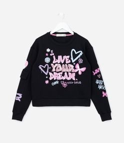 Casaco Infantil com Bordado em Paetês - Tam 5 a 14 Anos