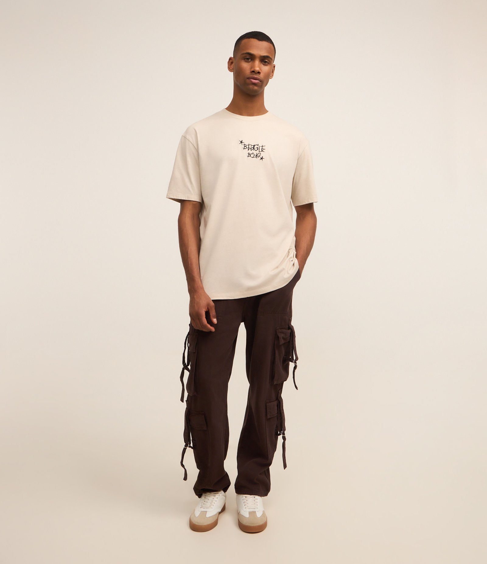 Camiseta Relaxed em Algodão com Estampa Irmãos Metralha Cinza 3