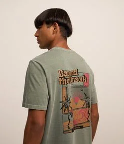 Camiseta Comfort em Algodão Estonado com Estampa Beyond The Break