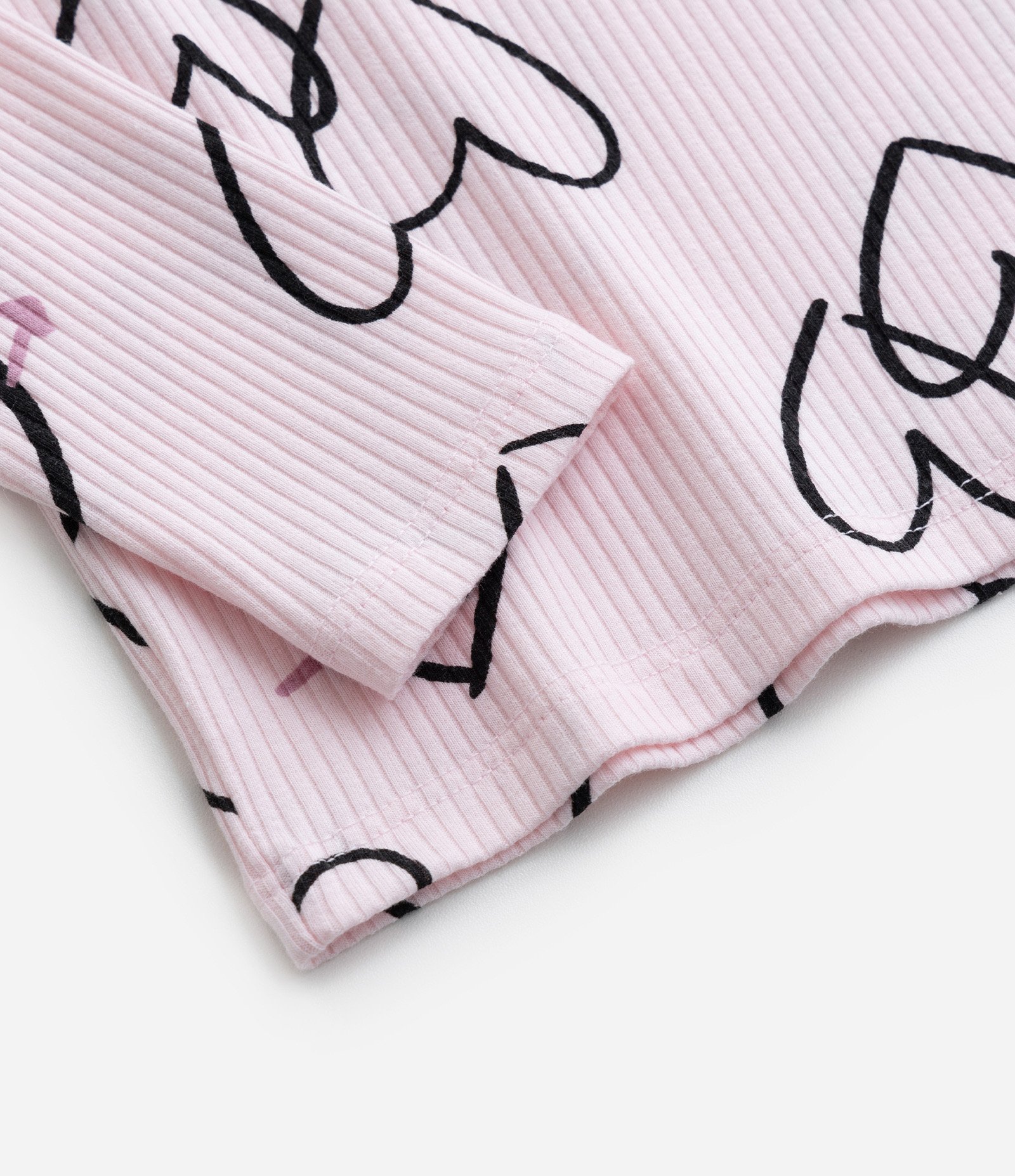 Blusa Infantil Canelada com Estampa Corações - Tam 1 a 6 Anos Rosa 4