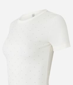 Blusa em Ribana com Brilhos Aplicados