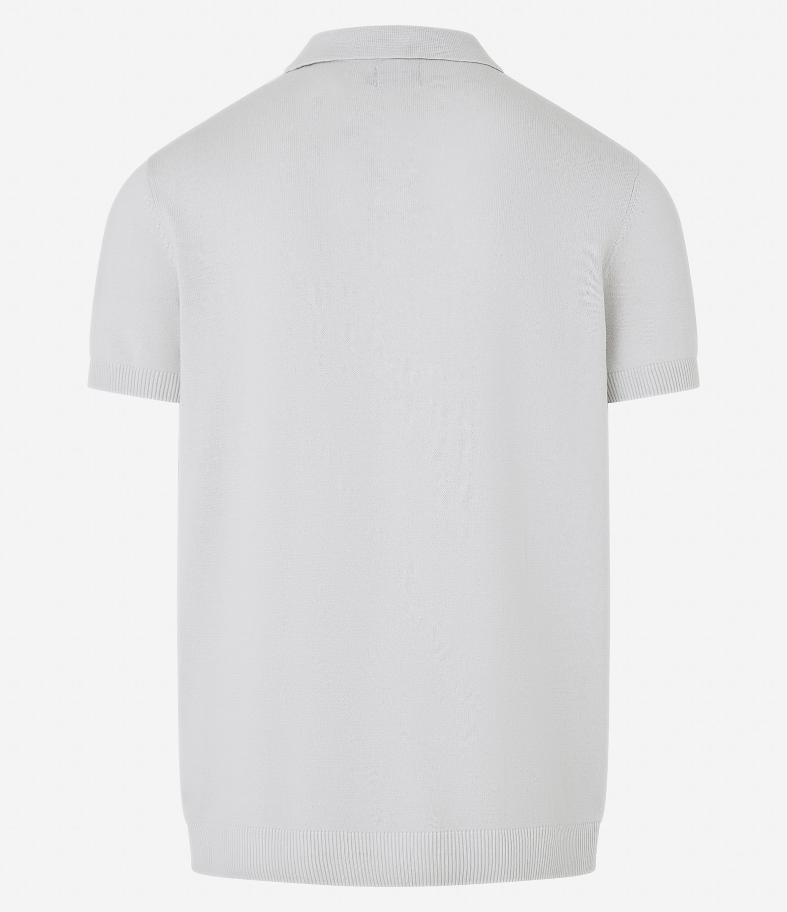 Camiseta Polo em Tricô com Textura Geométrica Branco 6