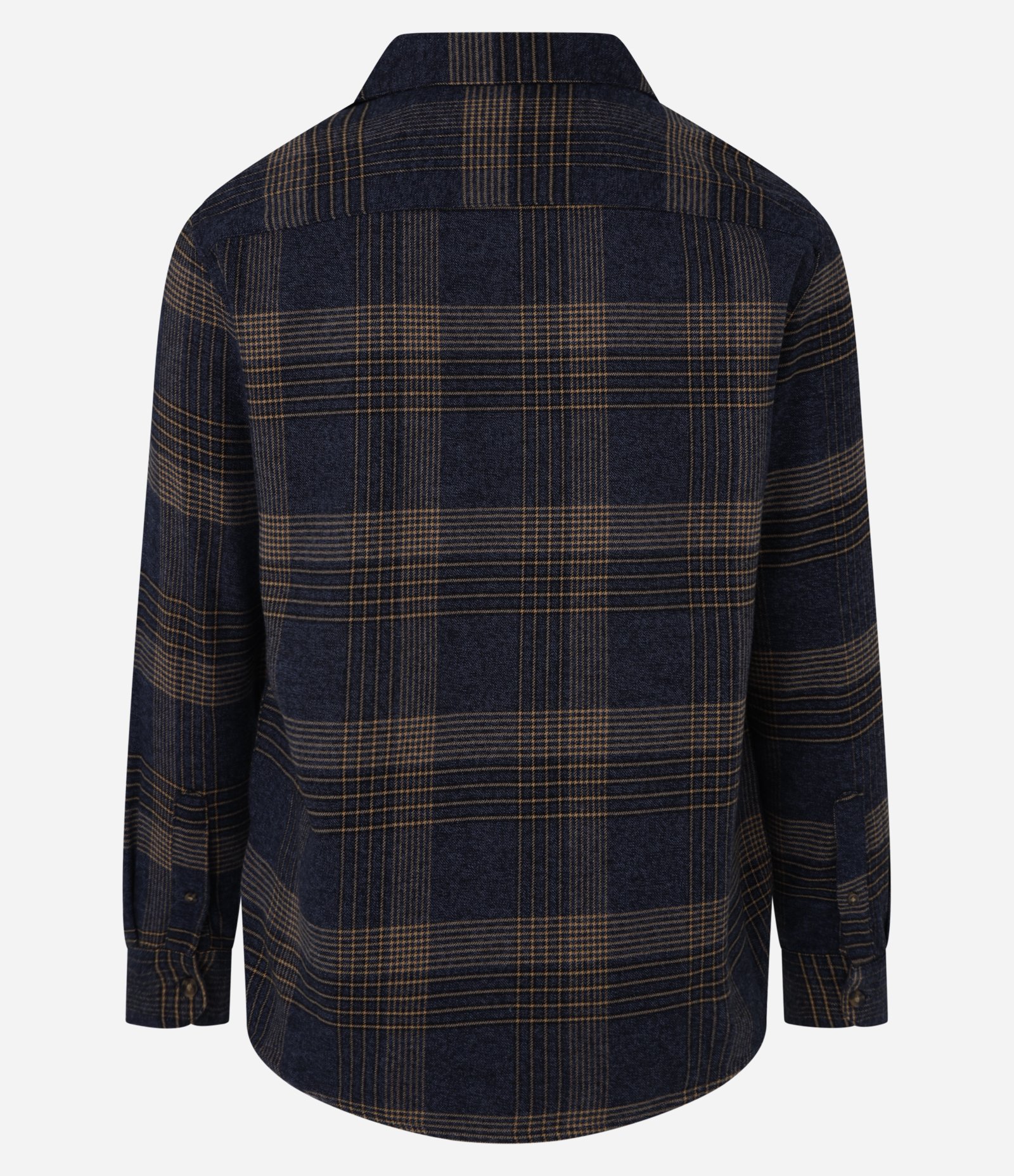 Camisa Regular em Flanela com Estampa Xadrez Azul/Marrom 6