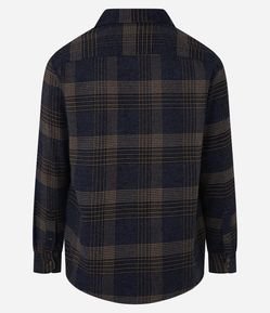 Camisa Regular em Flanela com Estampa Xadrez