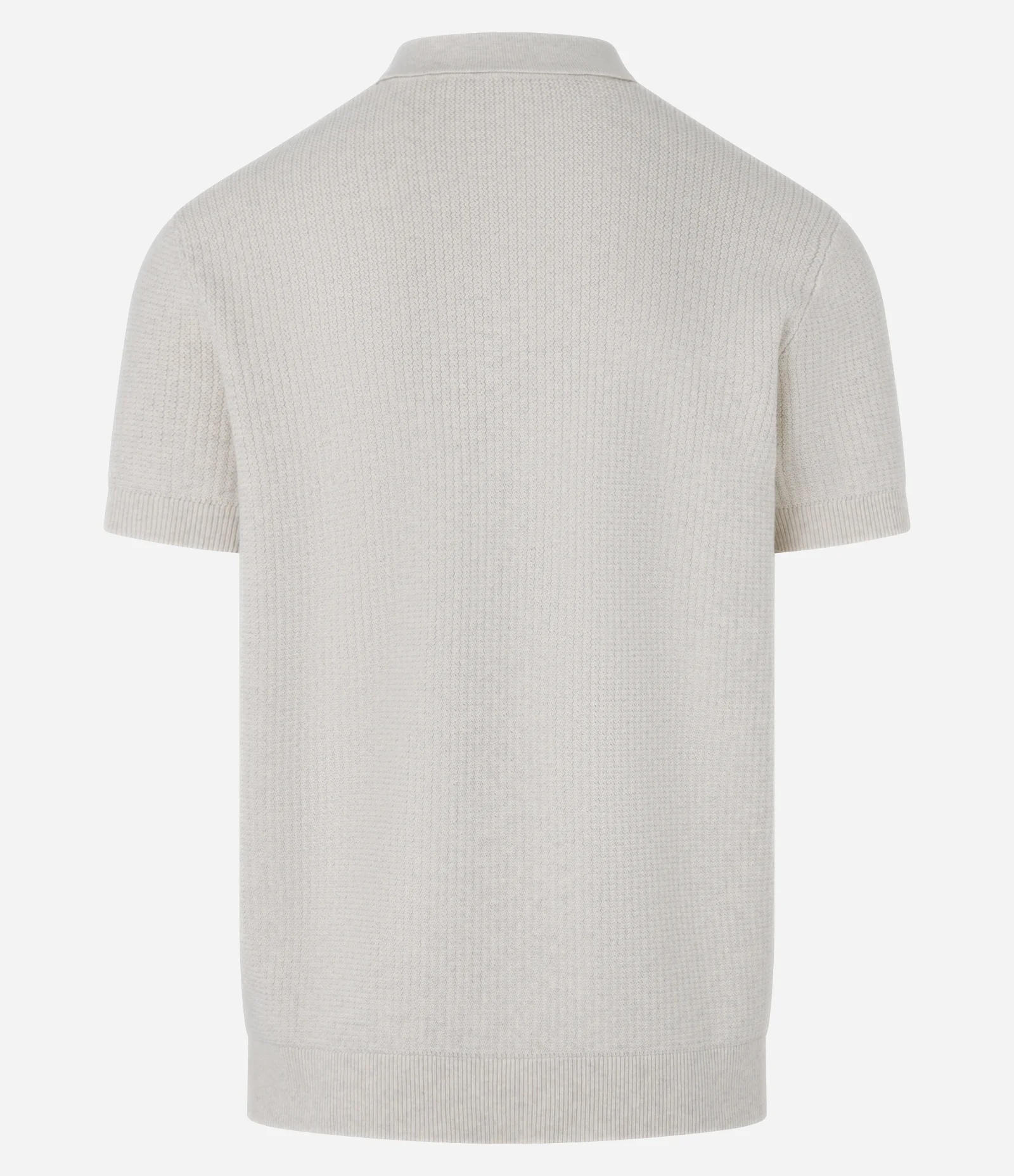 Camisa Polo Regular em Tricô com Botões Contrastantes Bege 9