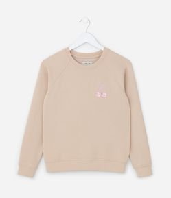 Casaco Infantil em Modal com Bordado em Paetês - Tam 5 a 14 Anos