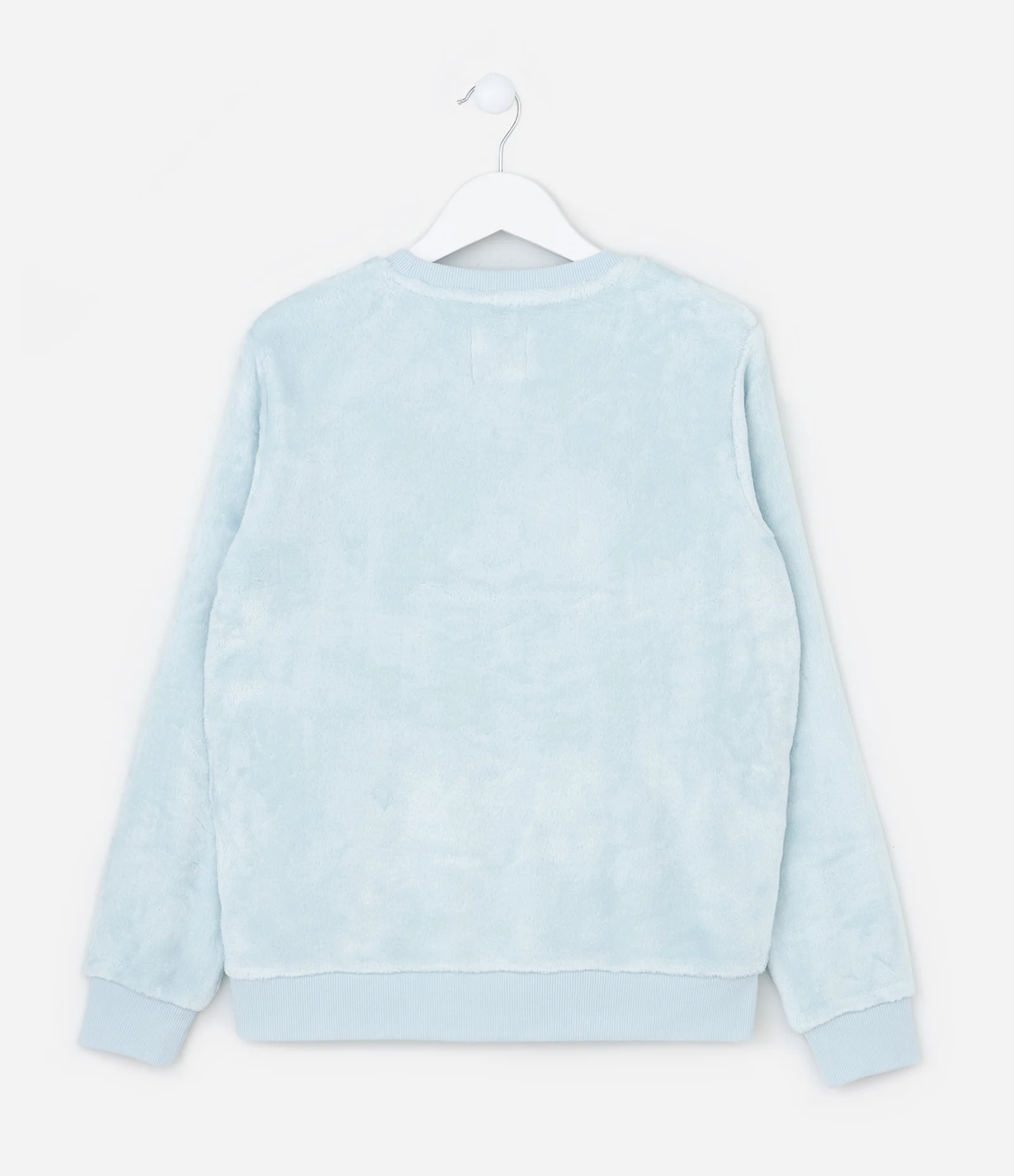 Casaco Infantil em Fleece Com Bordado em Paetês - Tam 5 a 14 Anos Azul 2