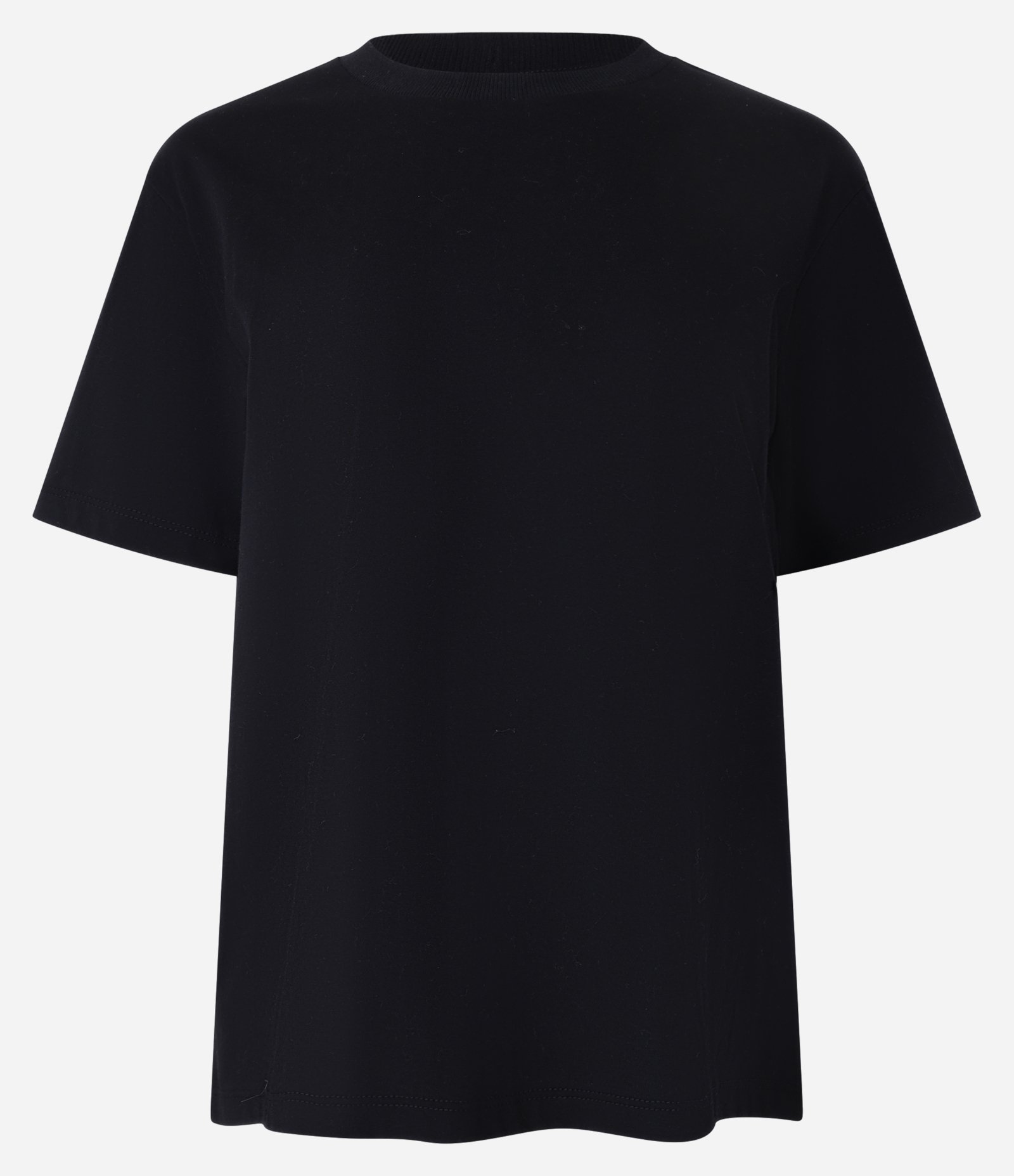 Camiseta Regular em Algodão com Manga Curta Preto 3