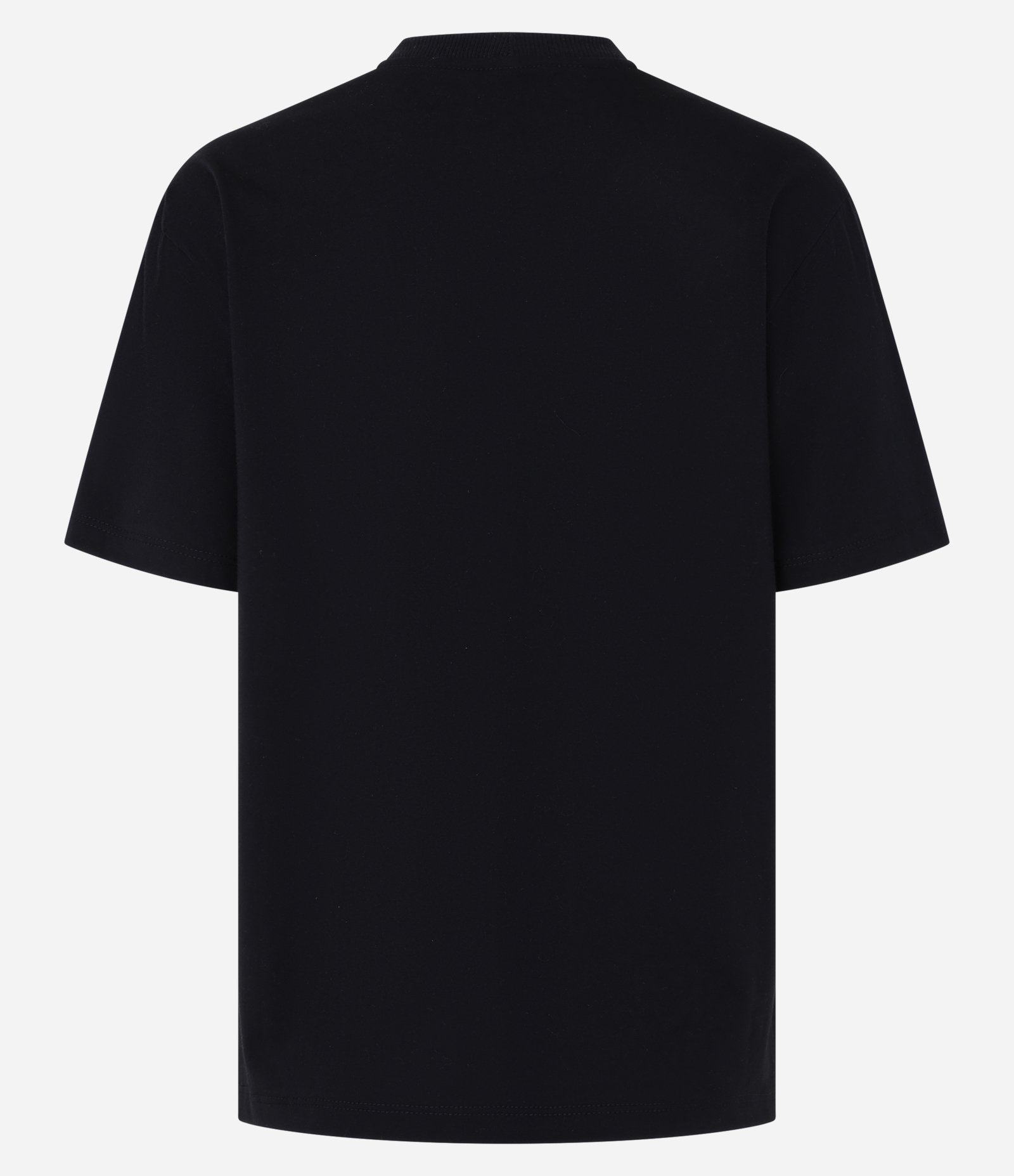 Camiseta Regular em Algodão com Manga Curta Preto 4