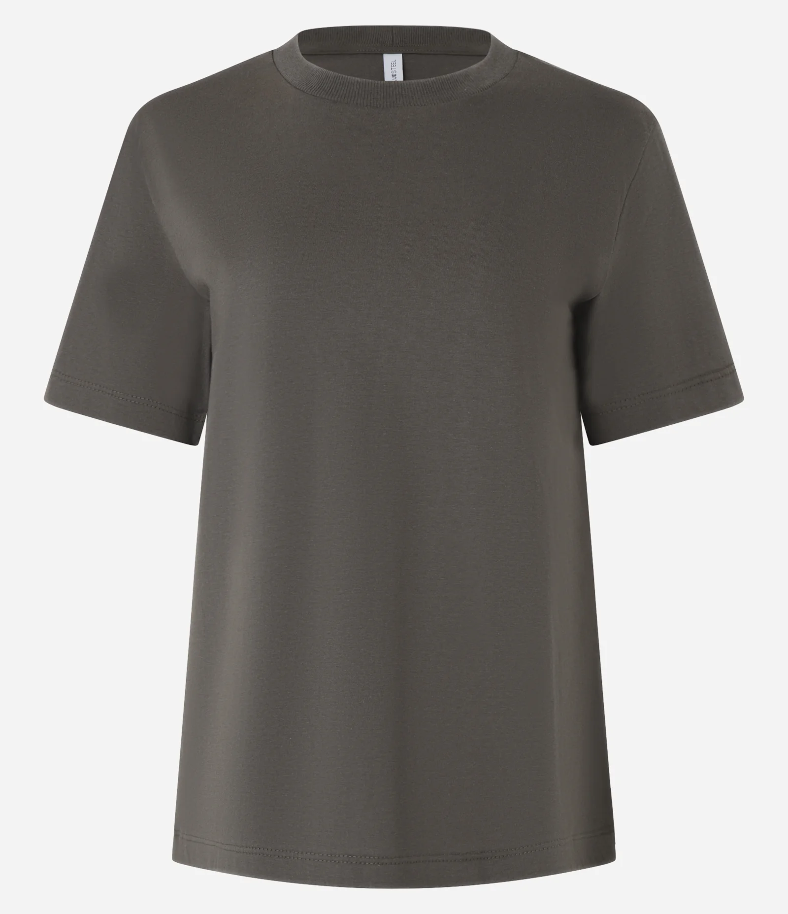 Camiseta Regular em Algodão com Manga Curta Marrom Escuro 4