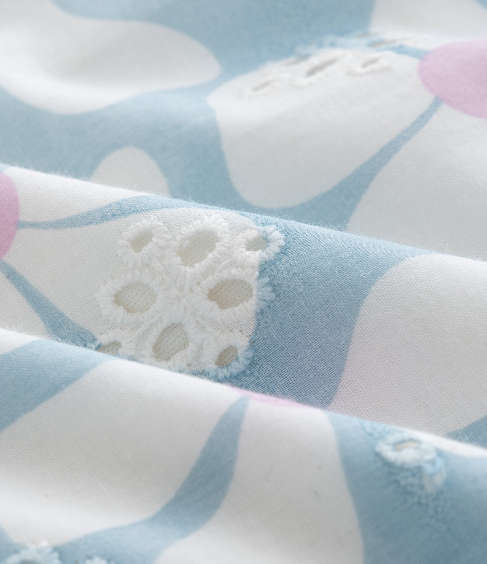 Vestido Infantil em Cotton com Estampa Floral - Tam 5 a 14 Anos Azul 3