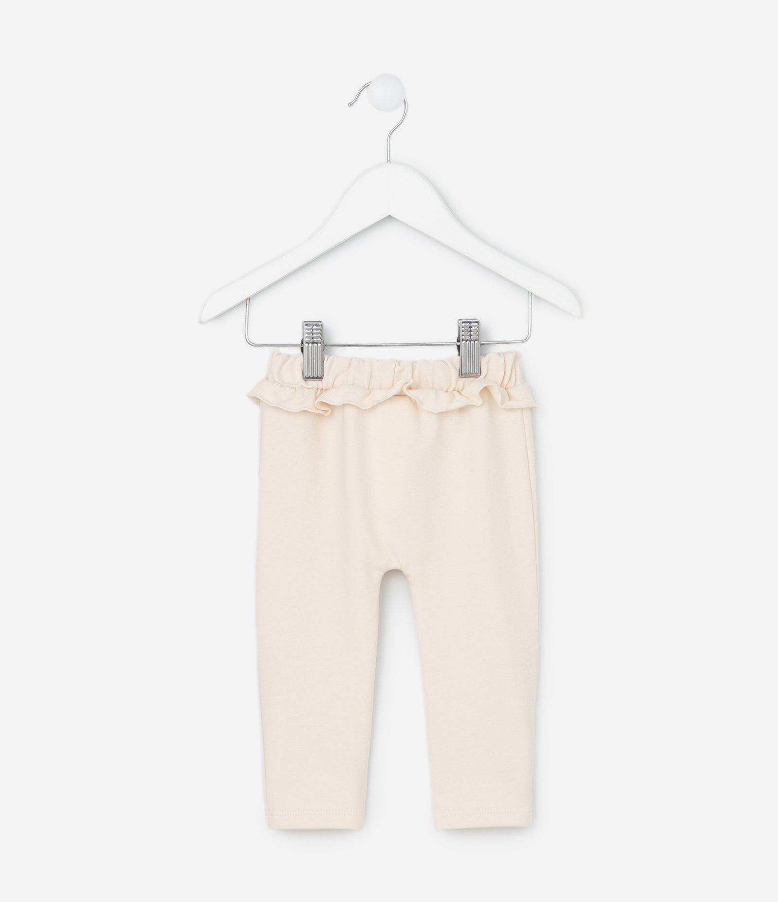 Calça Infantil em Moletom com Babadinho no Cós e Laço - Tam 0 a 18 meses 2