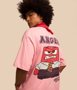 Camiseta Boxy em Algodão com Estampa do Divertidamente Raiva