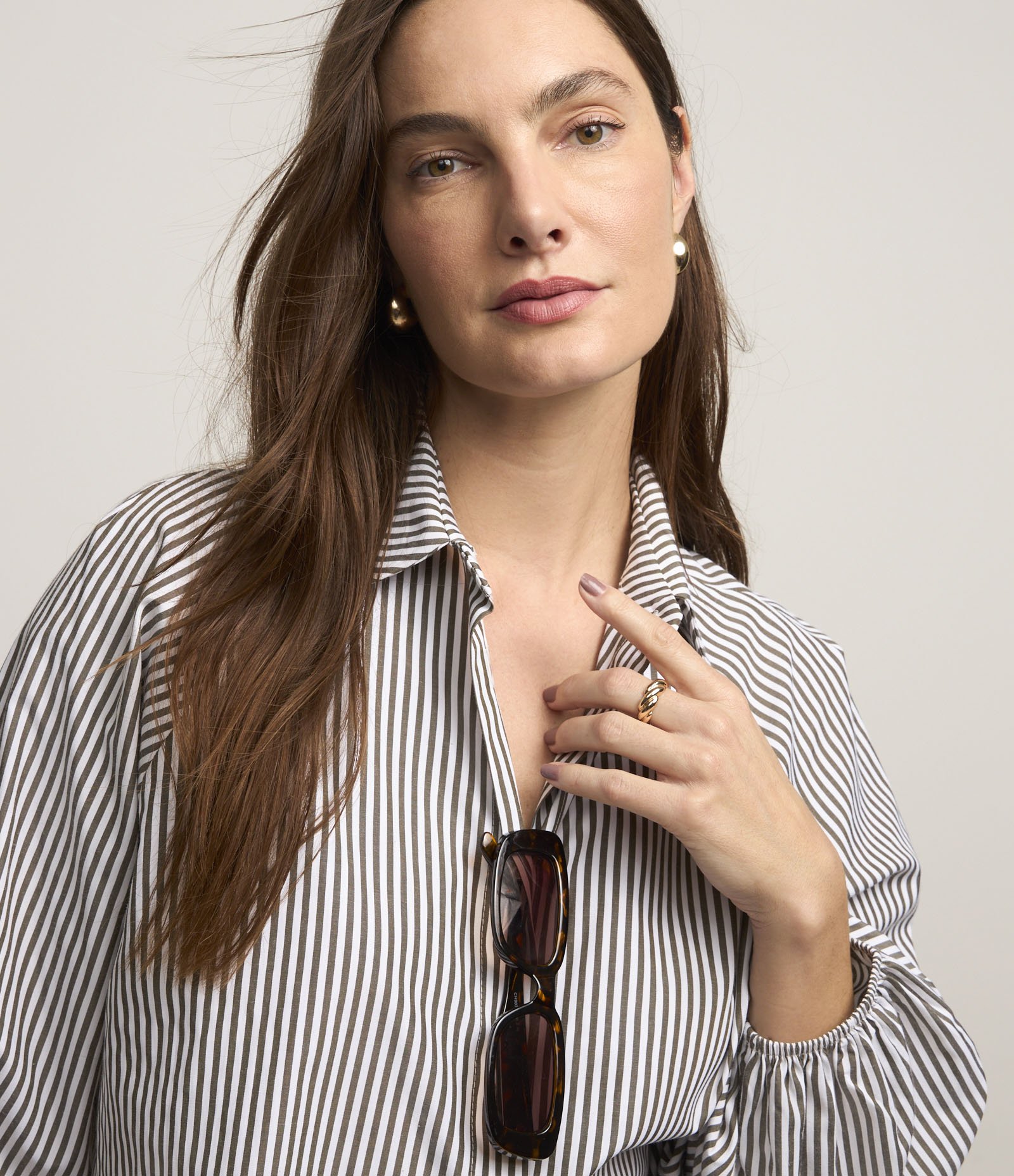 Camisa Listrado em Tricoline com Cava Raglan 4