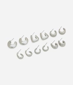 Kit 06 Argolas em Metal com Modelos Diversos