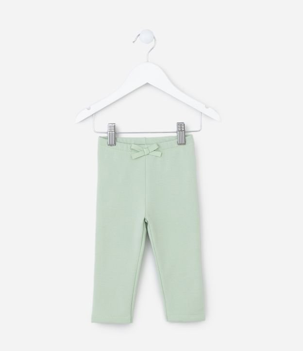 Calça Legging Infantil Quentinha com Lacinho - Tam 0 a 18 meses