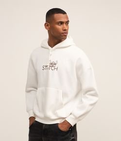 Casaco Boxy em Fleece com Estampa Stitch